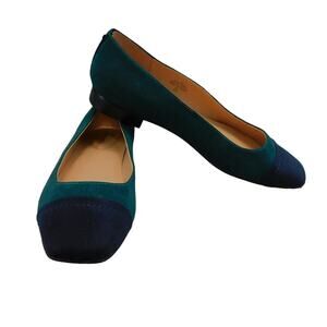Bandolino Taprinz Ballet Flat Shoes Women Flats Size 8 Green/ Blue New